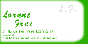 lorant frei business card